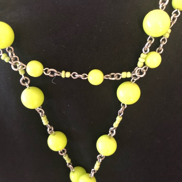 Green Beaded Cross Necklace - Picture 6 of 6